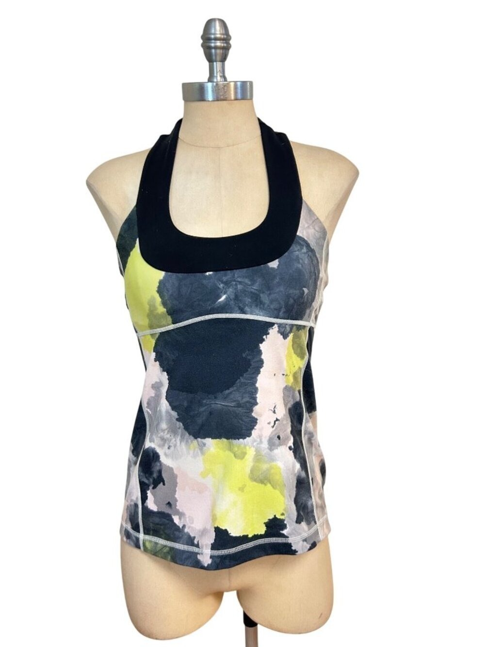 Lululemon Tank Top Black Grey Tie Dye Racerback Athletics Yoga 6 8